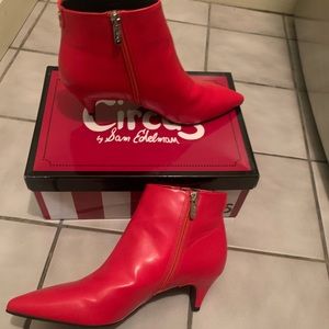 Circus by Sam Edelman Red Kirby Booties- New in Box!!
